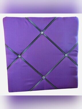 Memo Board Photo Collage Wall Decor Goals Vision Keeper Purple Rhinestone Ribbon
